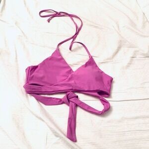 New Criss Cross Bikini Top Purple M